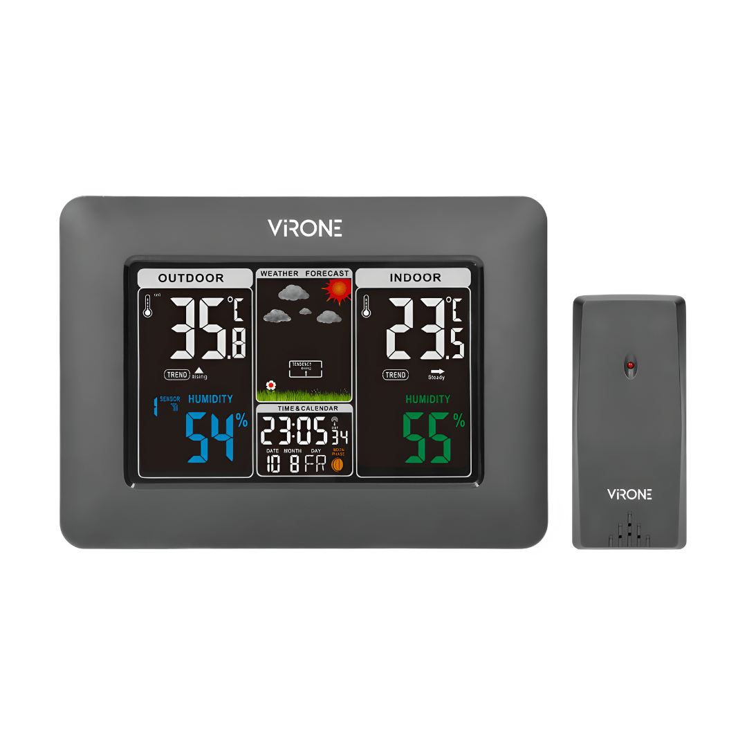 Advanced Wireless Weather Station – Indoor & Outdoor Temperature & Humidity Monitor