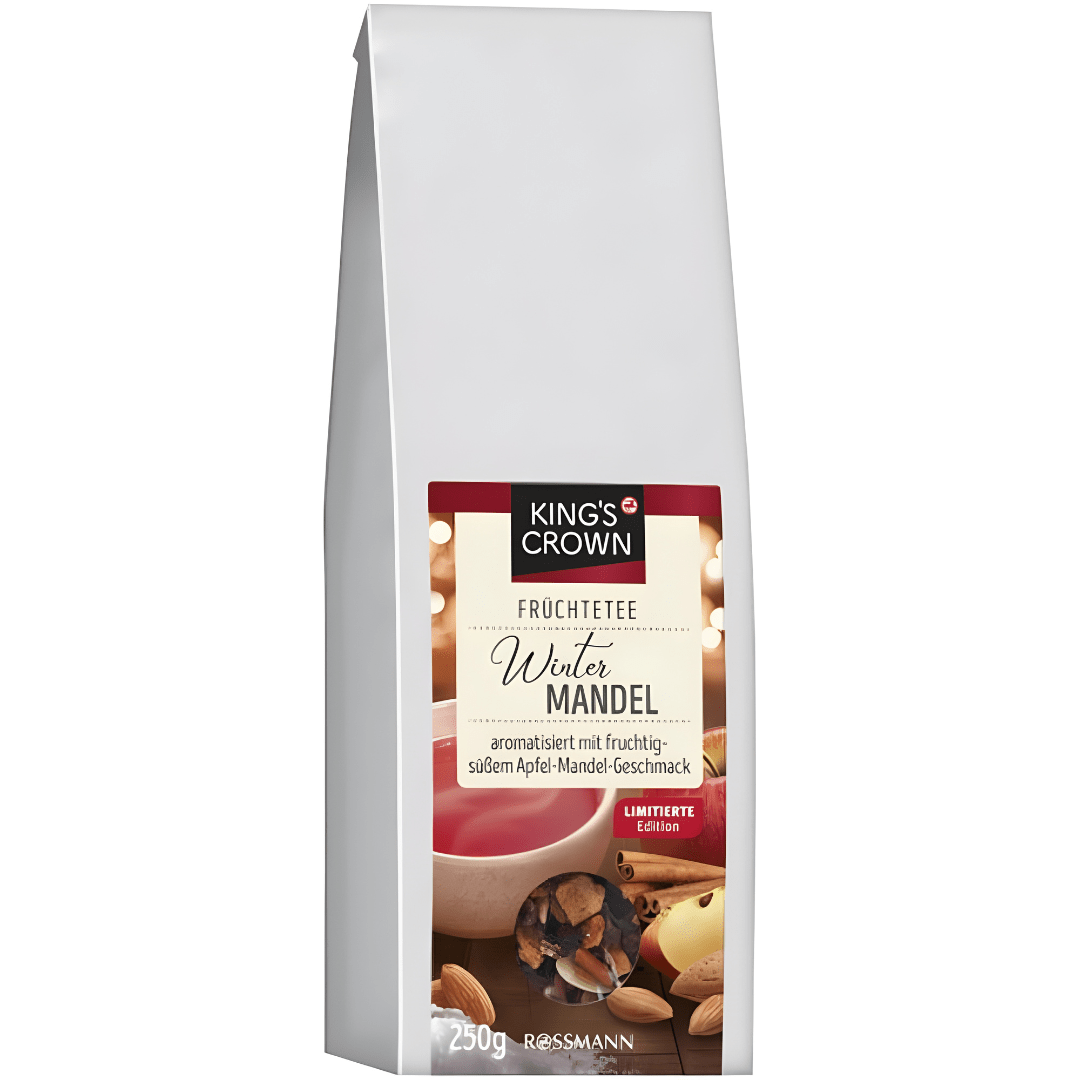 King’s Crown Winter Almond Fruit Tea – Limited Edition German Blend by Rossmann (225g)