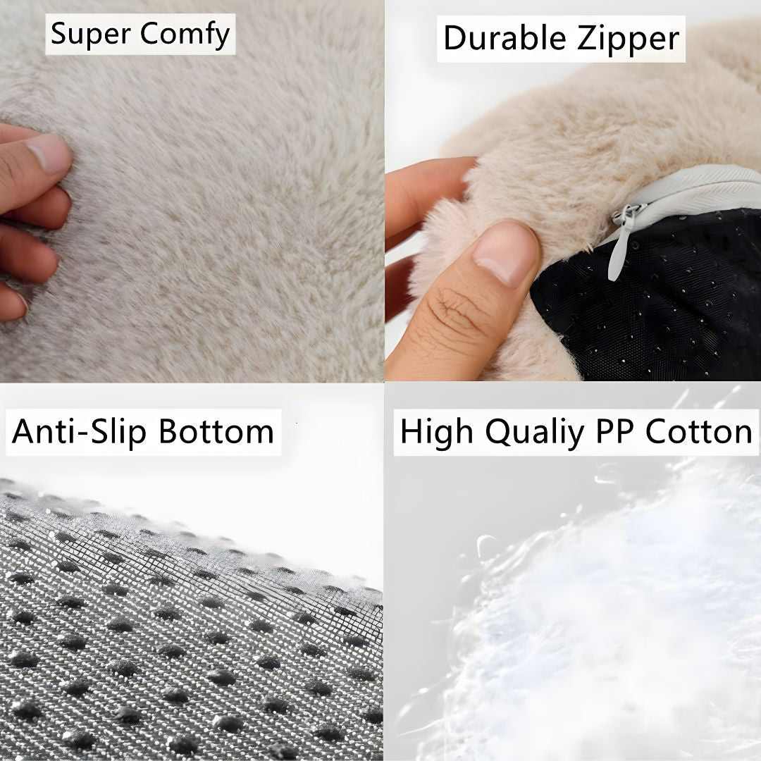 Plush Pet Sofa Bed – Soft Washable Dog & Cat Couch with Armrests (95×65cm)
