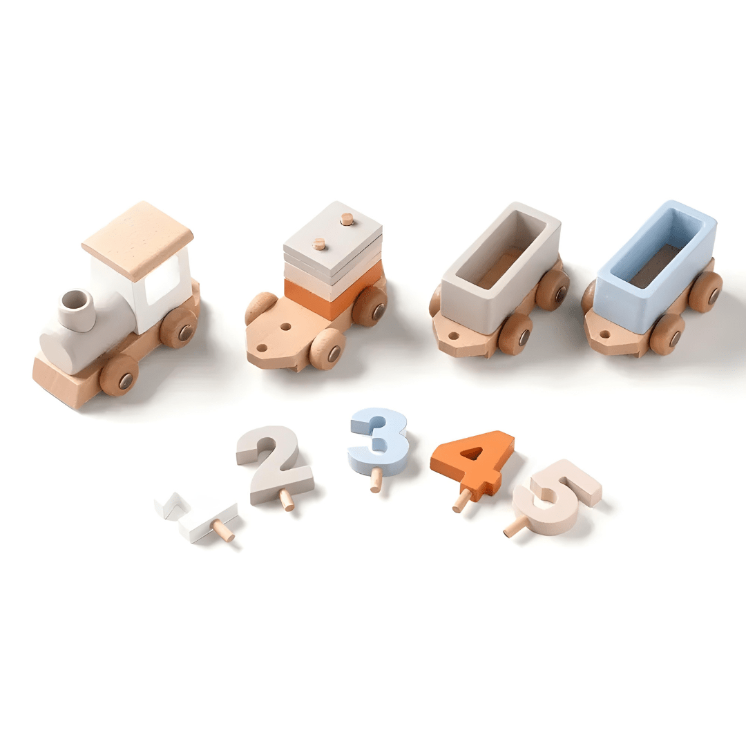 Premium Wooden Train Set 12 Pieces
