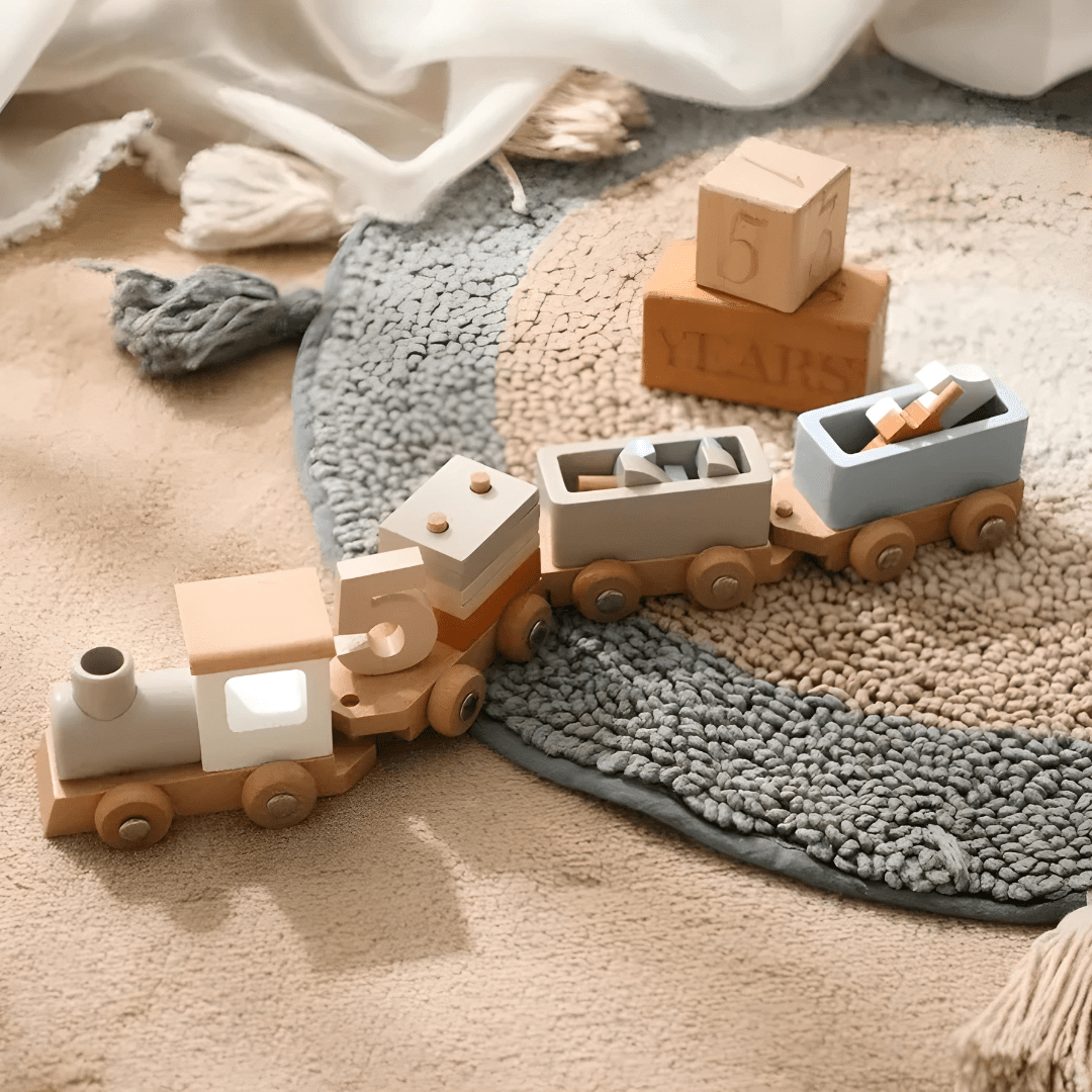 Premium Wooden Train Set 12 Pieces
