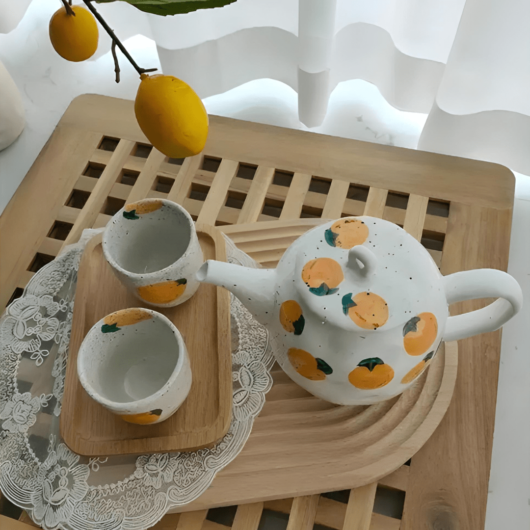 Citrus Breeze Porcelain Tea Set – 850ml