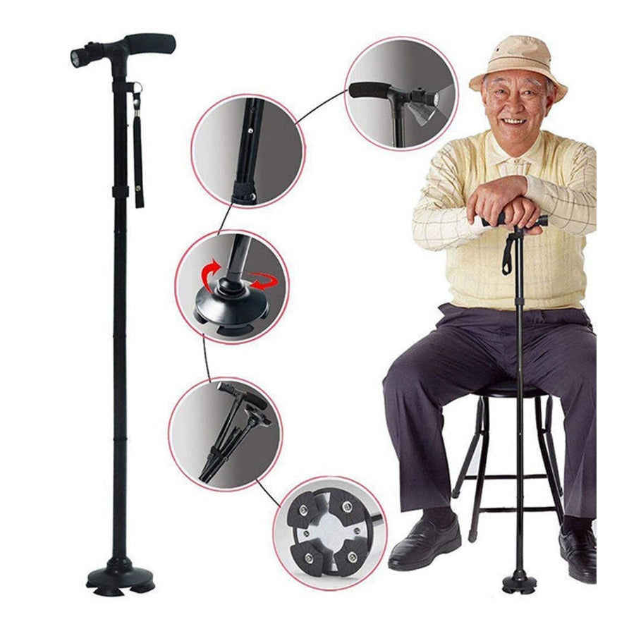 Adjustable Foldable Ultimate Magic Cane with LED Light