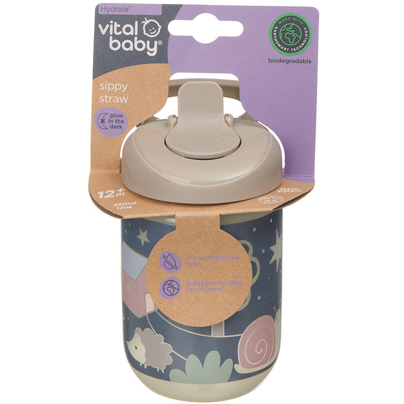 Vital Baby Hydrate sippy straw 350ml - woodland glow