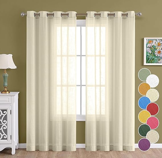 VOILE SHEER READY WINDOW CURTAIN 140*260CM 1pc