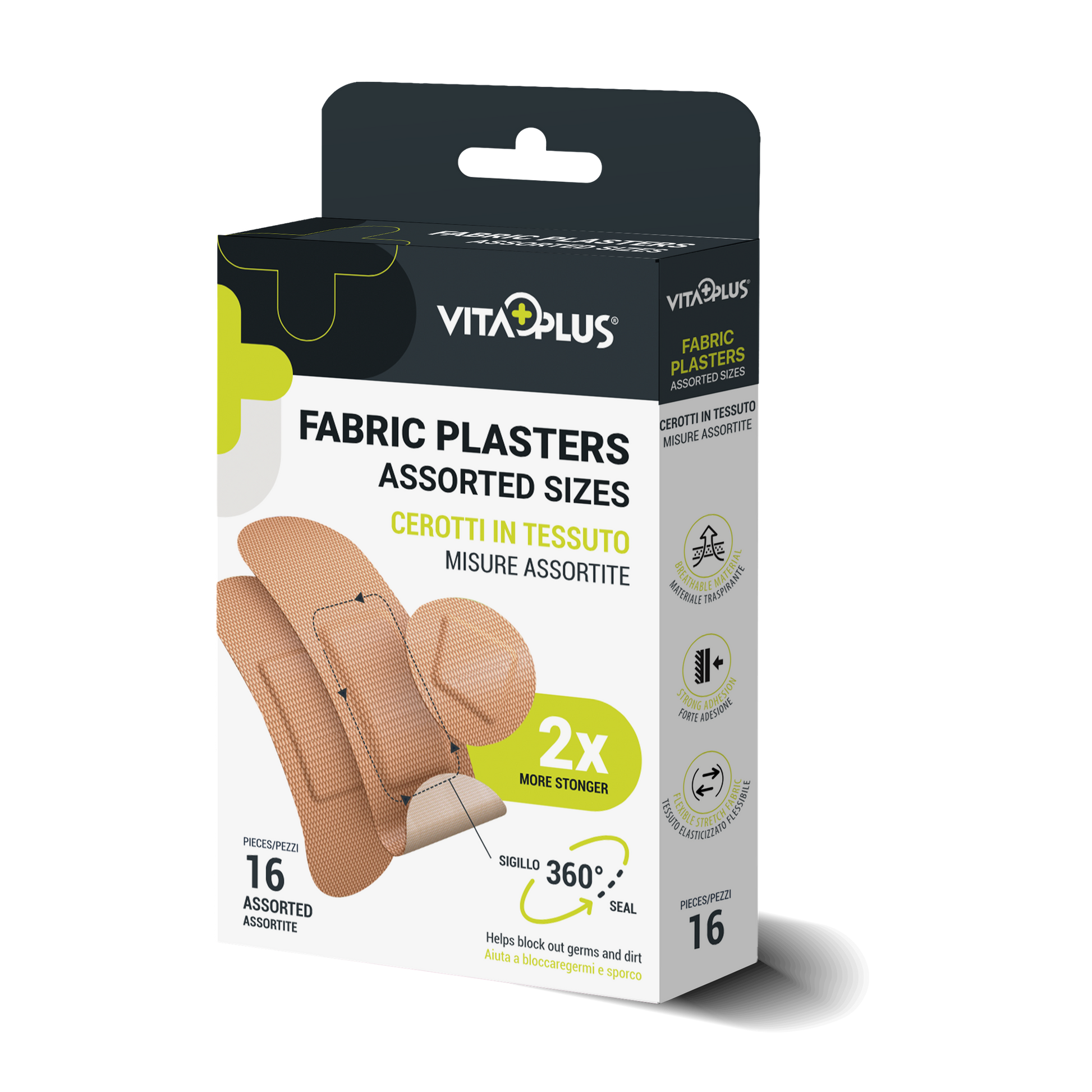 Medinox Vp61121 Fabric Plaster Assorted 16S - Medaid International