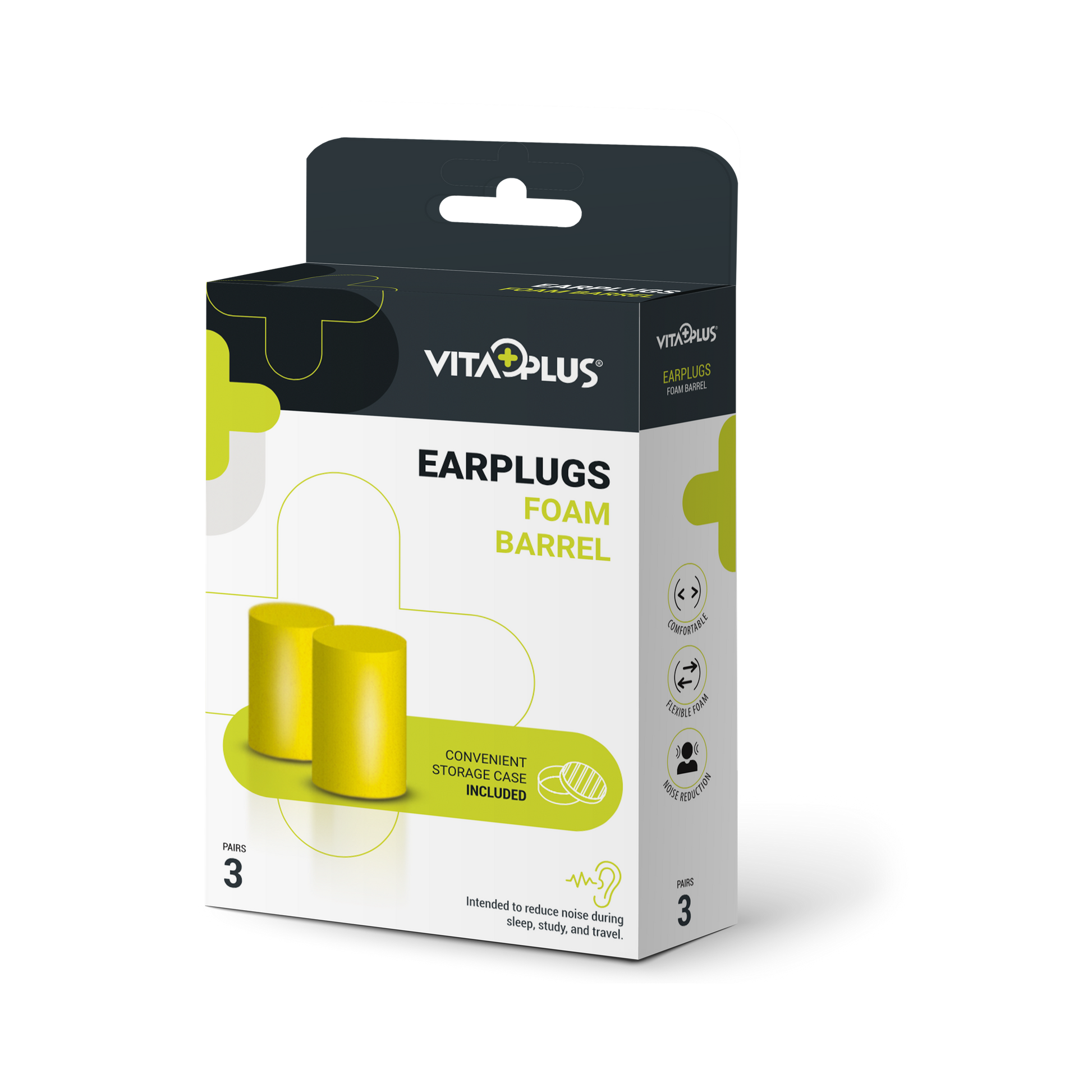 Medinox Vp66051 Earplugs Foam (Barrel) 3 Pairs - Medaid International