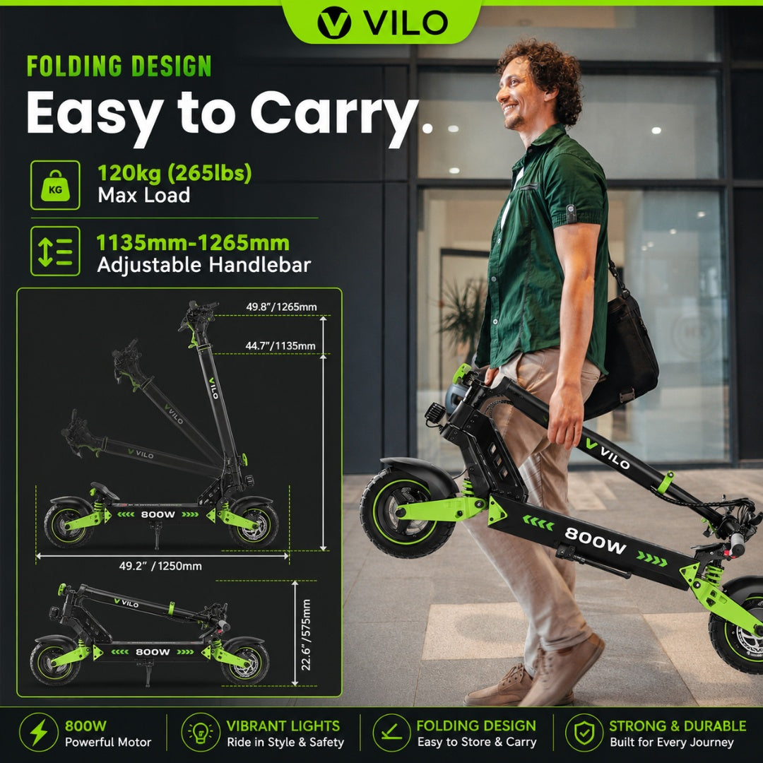 Vilo Off-Road Electric Scooter D2 Pro 800W with Seat