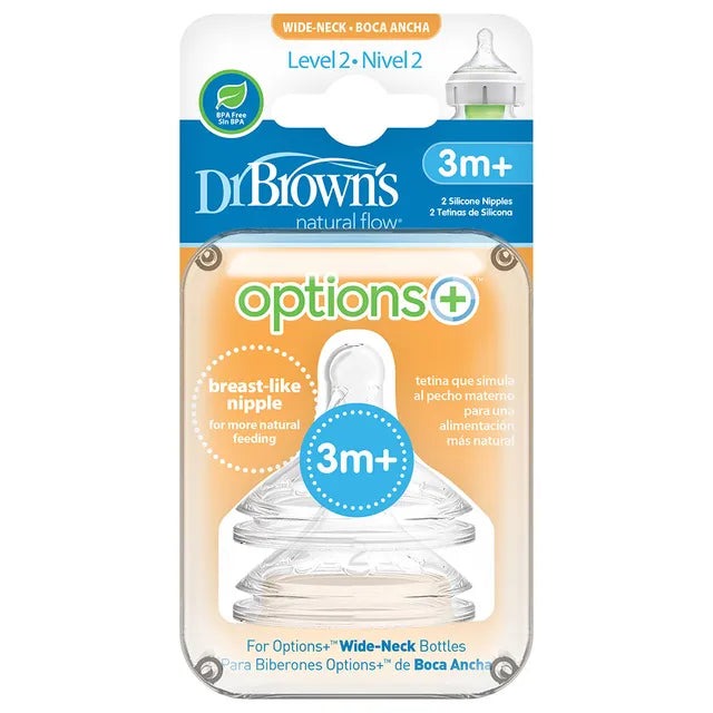 Options+ Wide Neck Level 2 Nipples