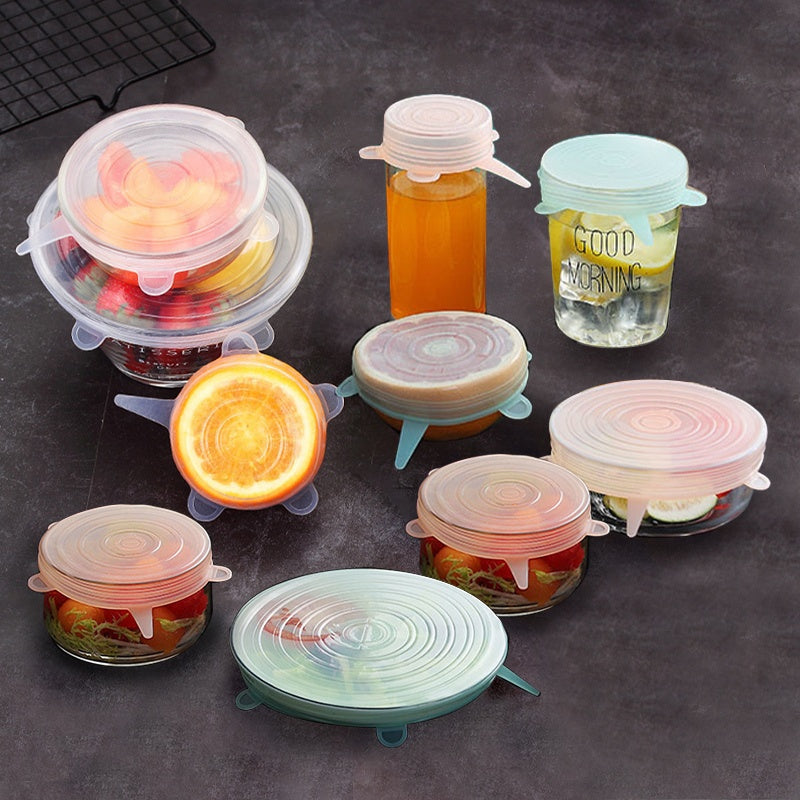 6 PCS Silicone Stretch Covers For Food