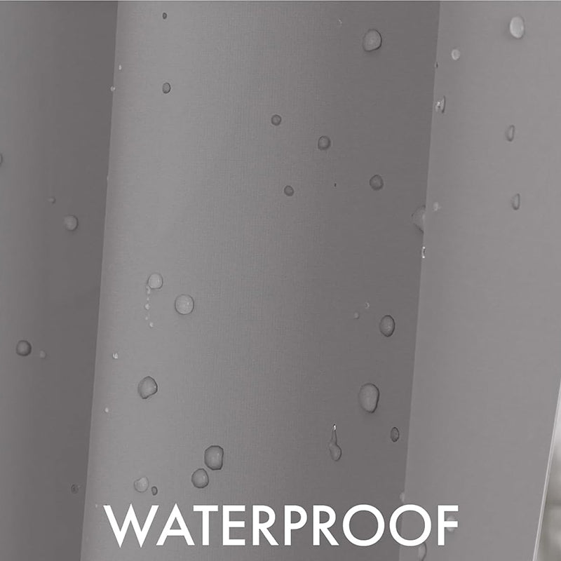 178 CM X 183 CM Waterproof Bathroom Shower Curtain with Rings Premium Vinyl Long Shower Curtains Washable and Water Resistant - Image 2