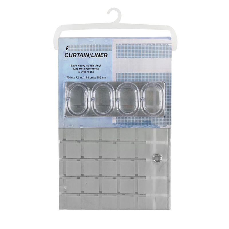 Waterproof Bathroom Shower Curtain with Rings Premium Vinyl Long Shower Curtains Washable and Water Resistant (2)