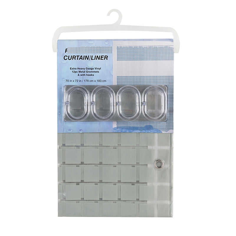 Waterproof Bathroom Shower Curtain with Rings Premium Vinyl Long Shower Curtains Washable and Water Resistant (3)