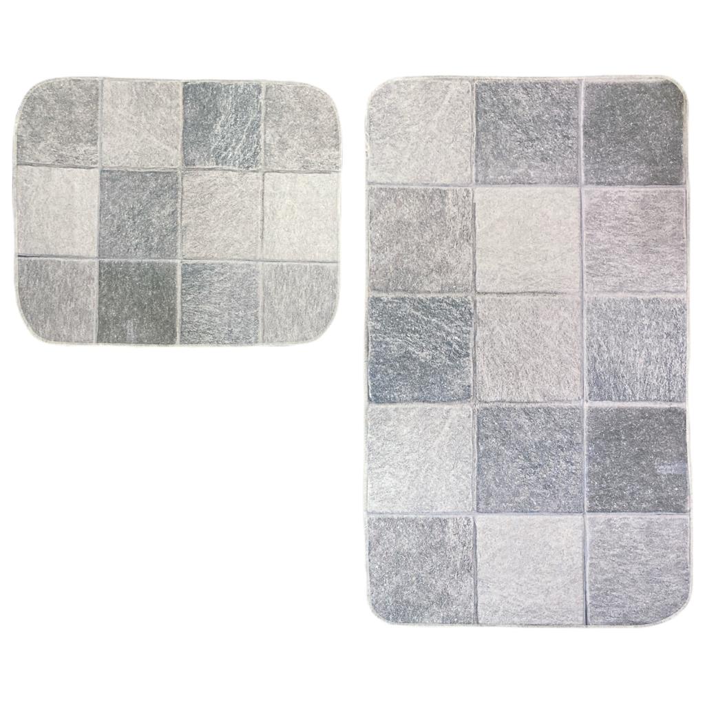 Set of 2 Thin Anti Skid Water Absorbent Mats