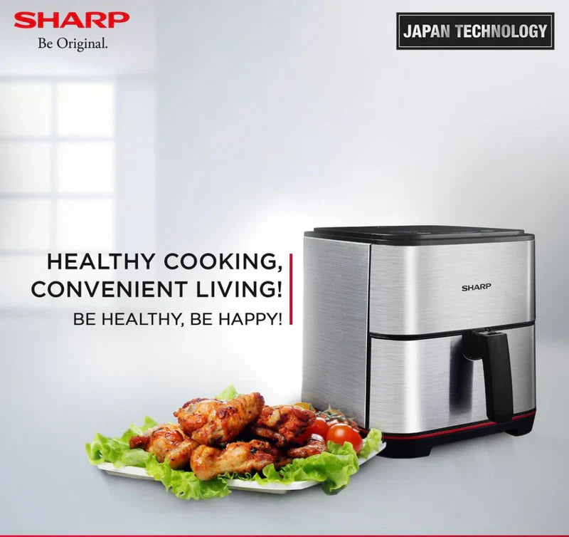 Sharp, XL 7 Litres Air Fryer 1600 Watts With 8 Cooking Menu KF-AF70RT