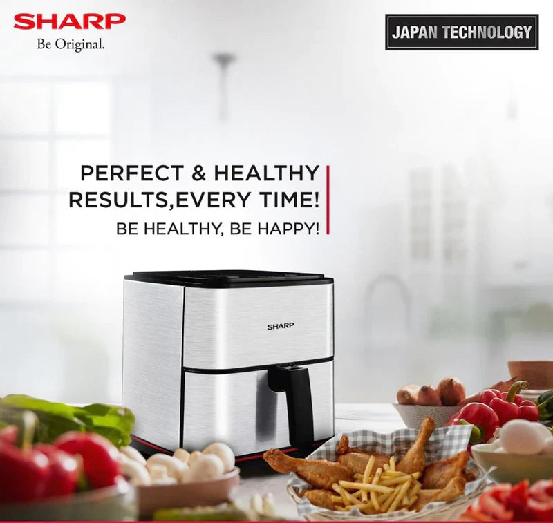 Sharp, XL 7 Litres Air Fryer 1600 Watts With 8 Cooking Menu KF-AF70RT