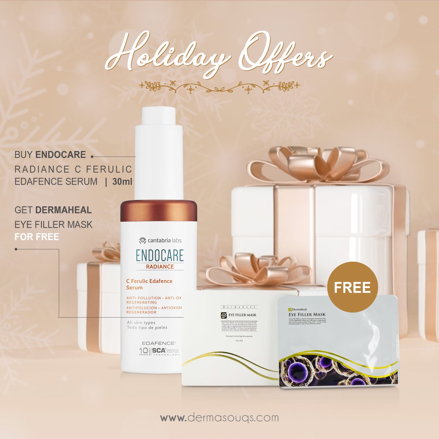Buy 1 Endocare Radiance C Ferulic Edafence serum & Get 1 Eye filler mask for free
