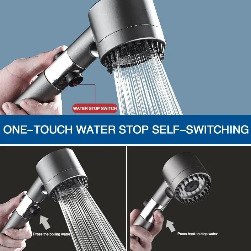 Handheld Shower head 3 Spray Mode with Silicone Mouth Massage & Free Filter - Medaid International