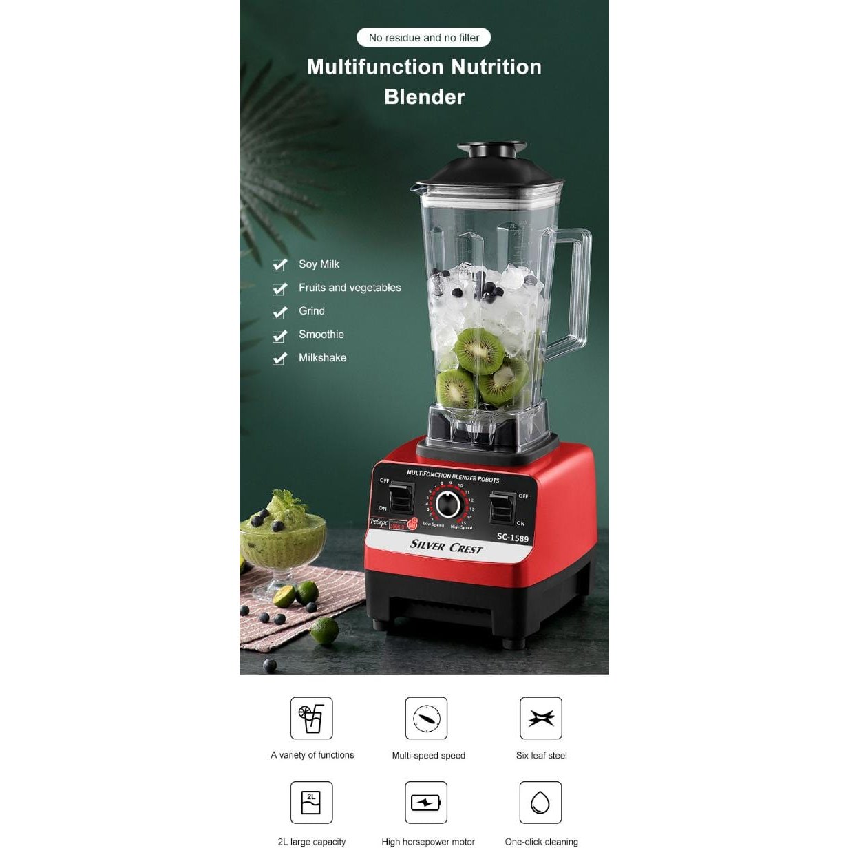 Powerfull Stepless blender KT1179 - Medaid International