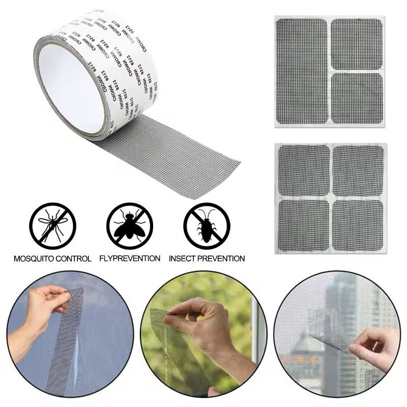 Window Screen Mosquito Net Repair Tape Strong Self Adhesive Fiberglass Mesh - تلزيق منخل