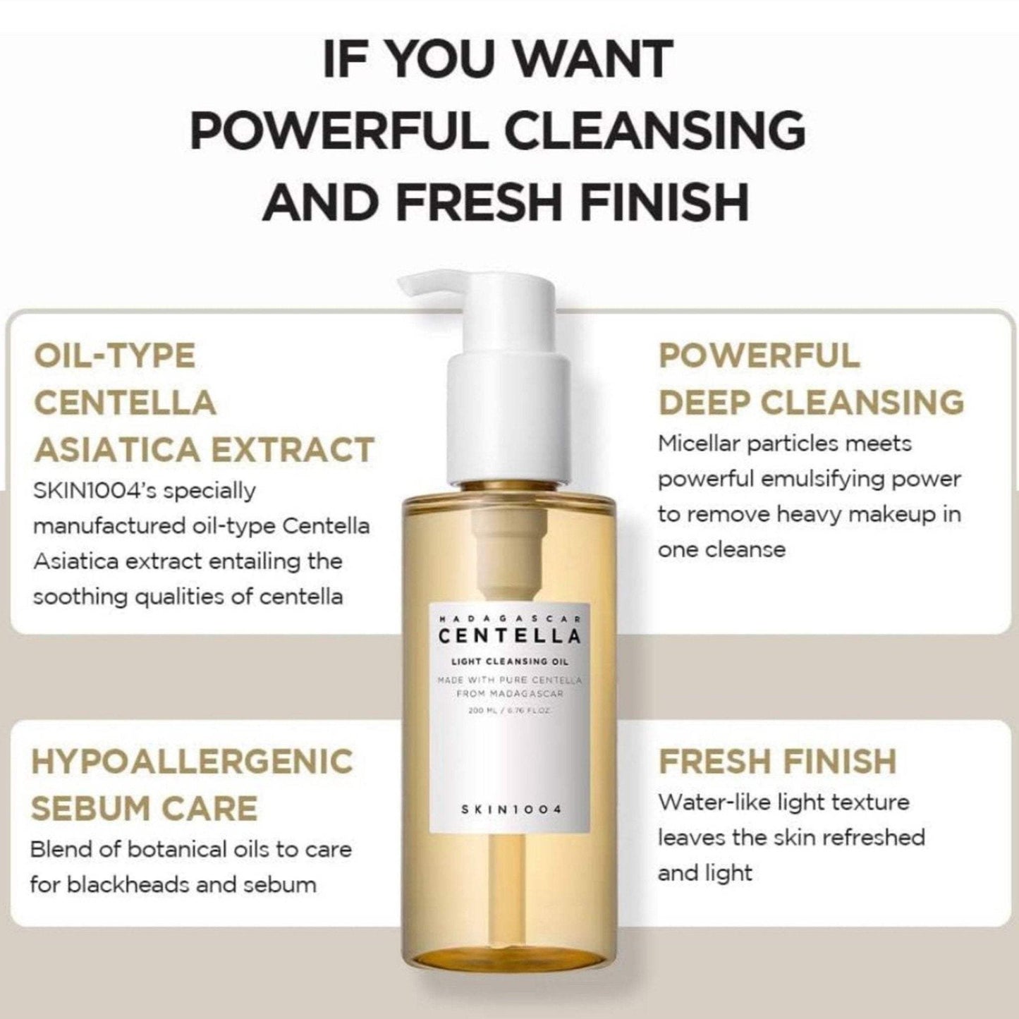 SKIN1004 Madagascar Centella Light Cleansing Oil