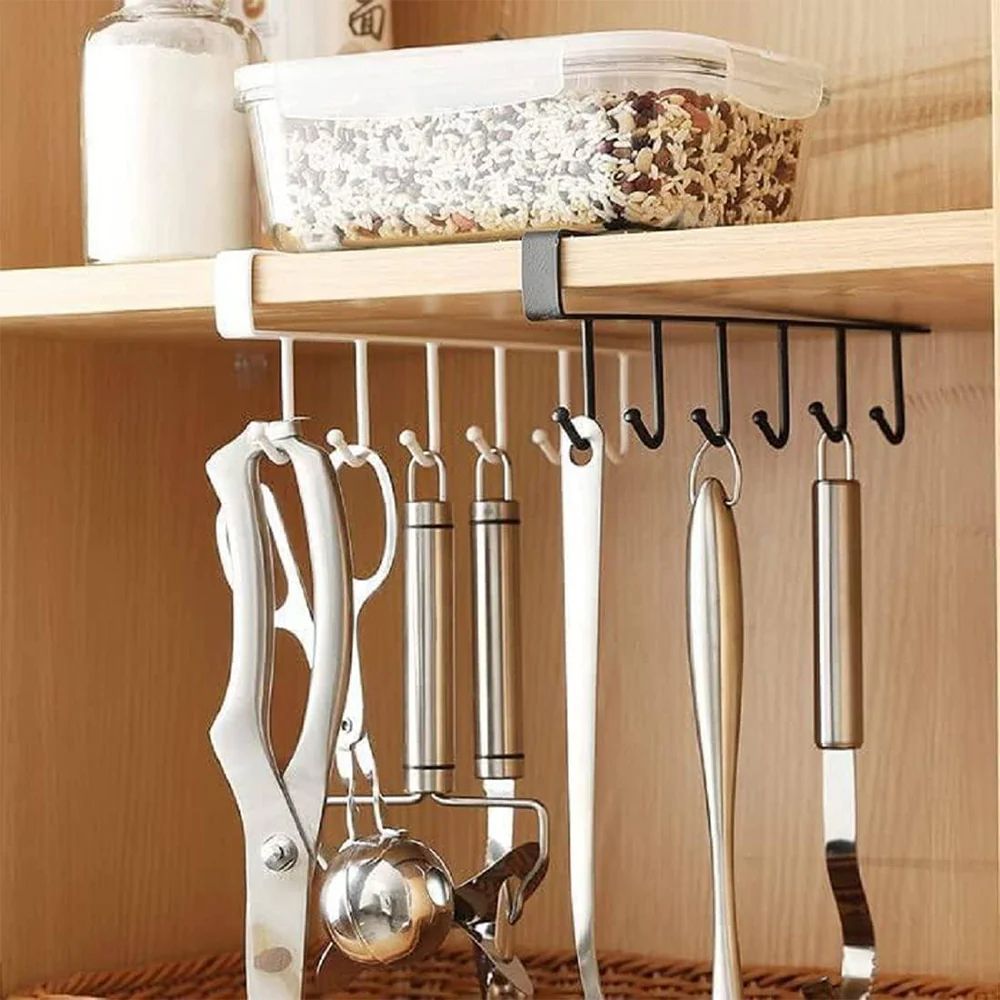 Stainless Steel 6-Hook Organizer