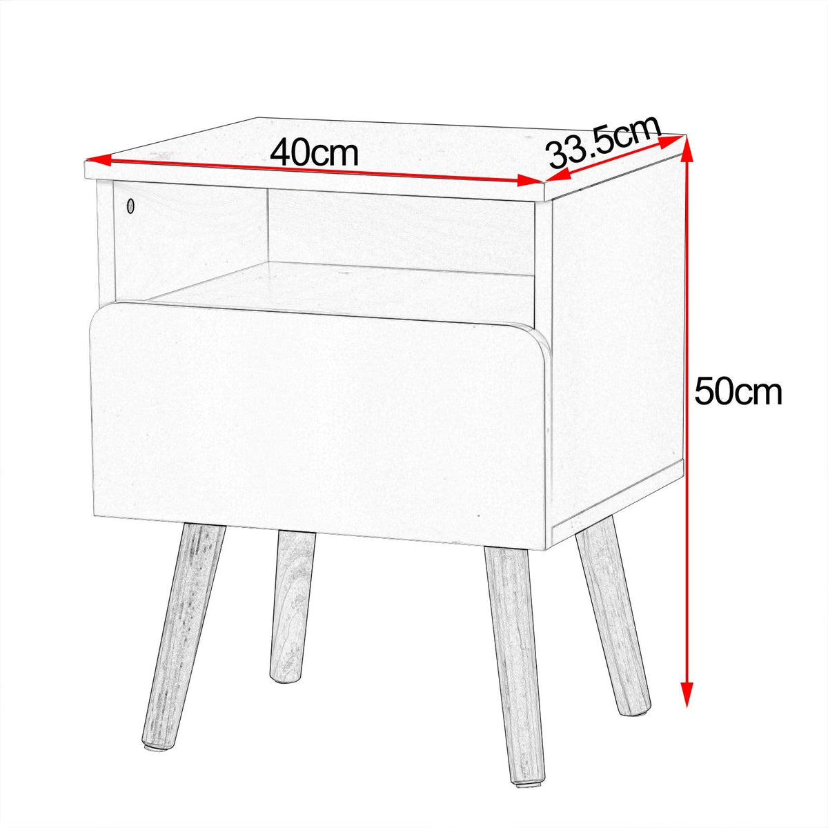 Bedside Tables Set of 2