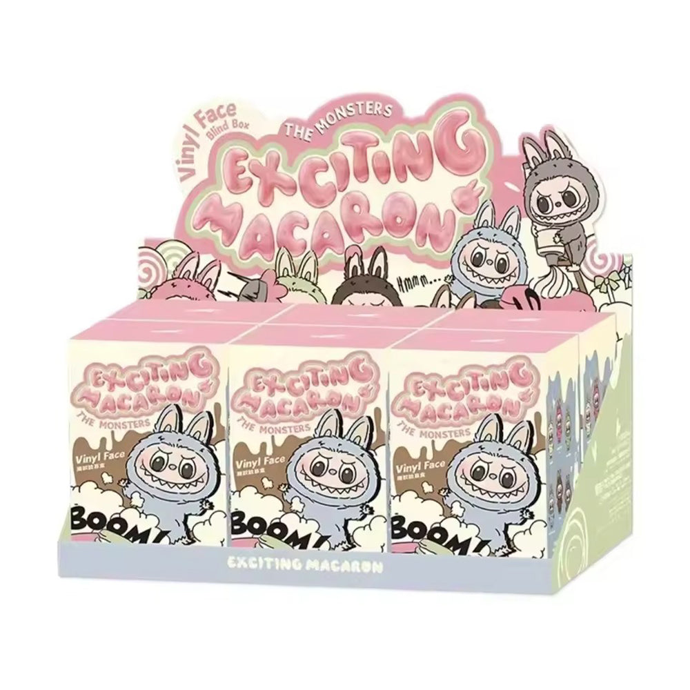 (NET) Labubu Monsters Blind Box Exciting Macaron Vinyl Face Mystery Surprise Box Anime Figure Keychain Birthday Gift Toys