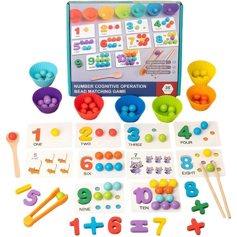 Wooden Beads Board Game Mathematics Learning & Sorting Mind Game Lebanon