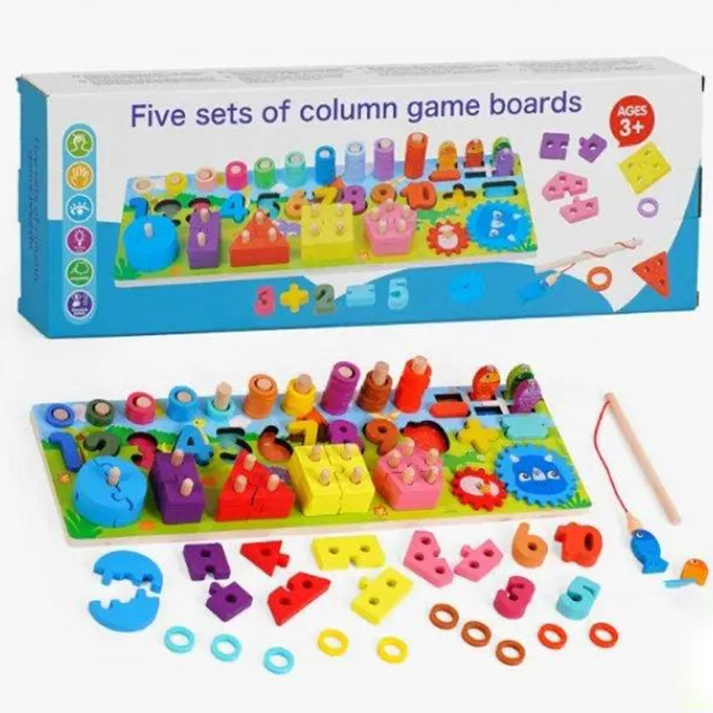 Educational Toy Sorter Numbers Magnetic Fishing Gears Pyramids Geometric Figures Lebanon