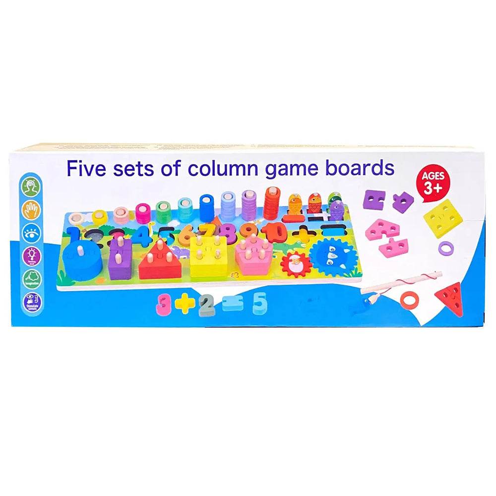 Educational Toy Sorter Numbers Magnetic Fishing Gears Pyramids Geometric Figures