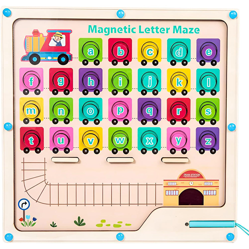 (net) Magnetic Alphabet Maze Puzzle Board Game For Kids Lebanon