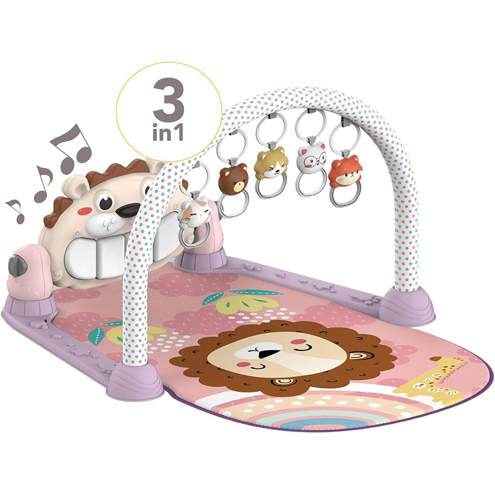 (Net) Lion Baby Play Mat And Piano Gym With Tummy Time & Musical Light Lebanon