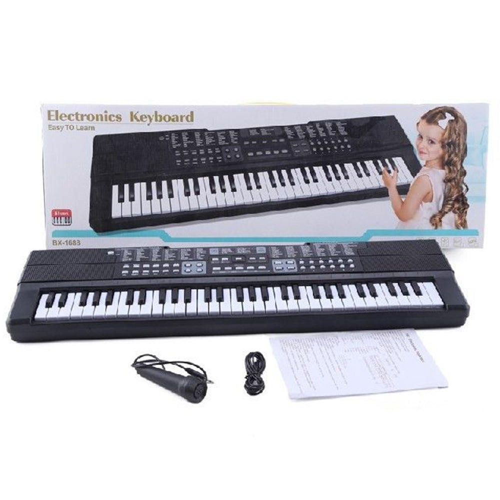 (Net) Black Educational Toy Musical Organ With Microphone & USB cable Lebanon