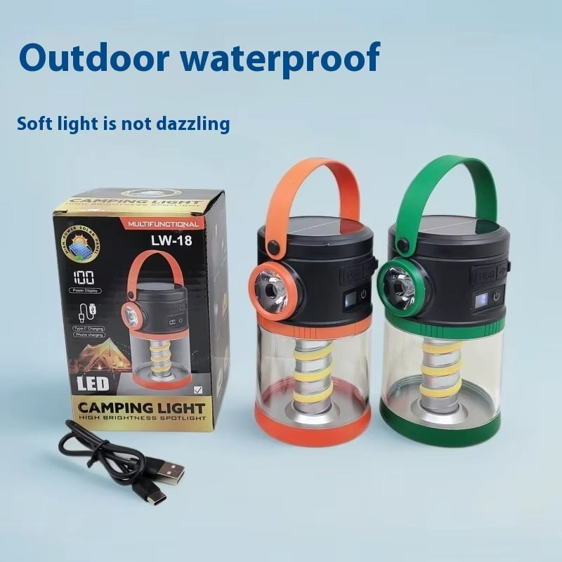 (Net)Outdoor Camping Lantern Rechargeable Solar Lamp With Mosquito Repellent Power Bank Digital Display Lebanon