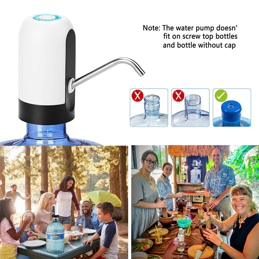 (Net) Automatic Water Dispenser Bottle Rechargeable Drinking Water Pump Quick/kq631