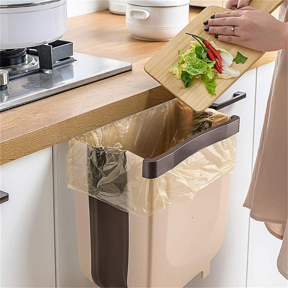 Kitchen Trash Can Hanging Foldable Home Sanitary Bin Cabinet Door Wall Mounted Storage Lebanon