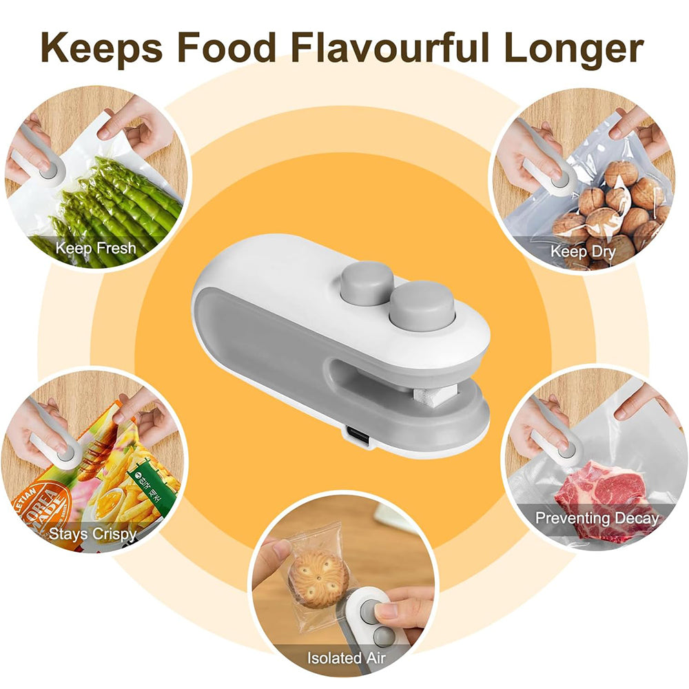 (Net) Mini Bag Sealer Rechargeable For Plastic Bags Lebanon