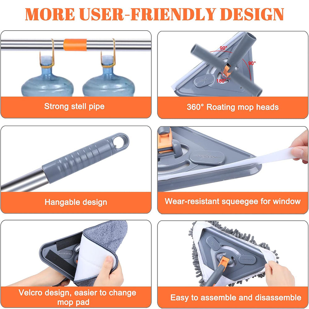 (Net) 360 Degree Rotating Wall Cleaning Mop