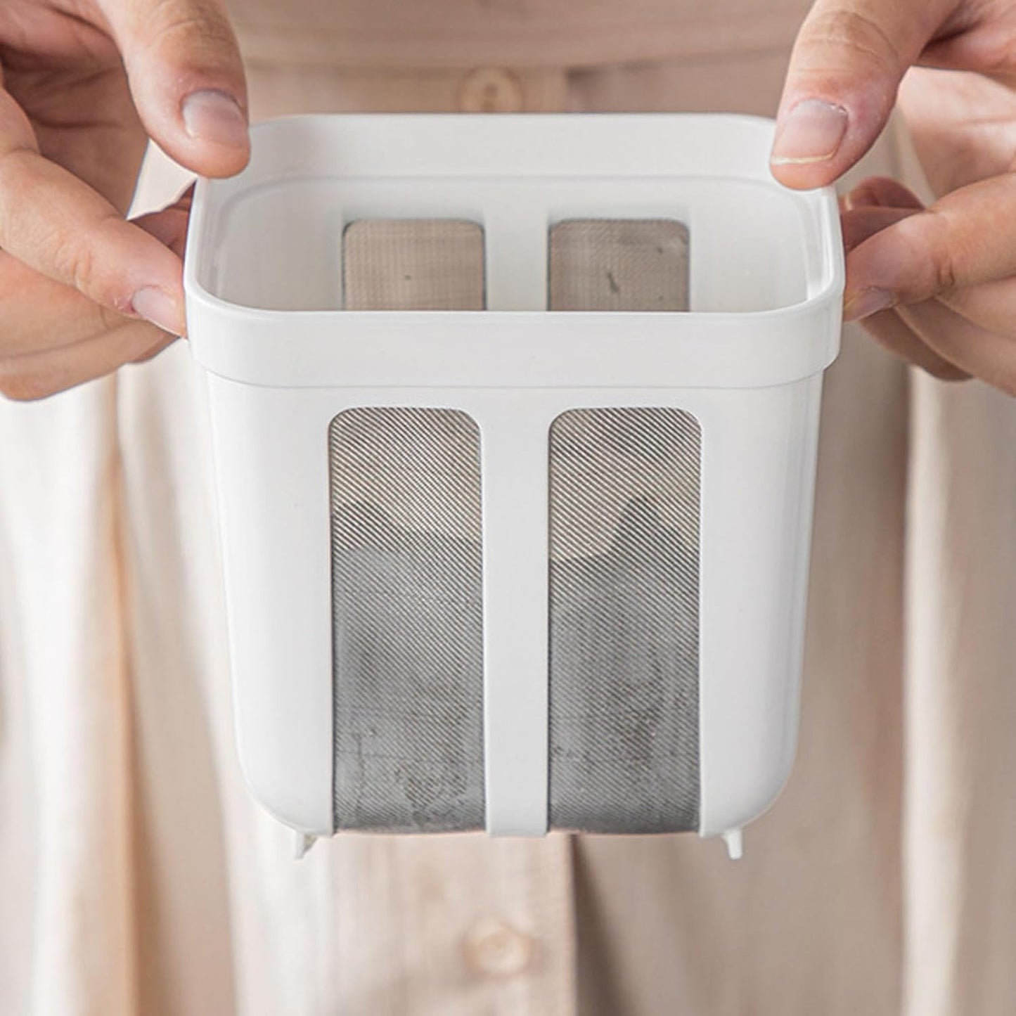 (Net) Stainless Steel Fine Mesh Yogurt Filter With Lid