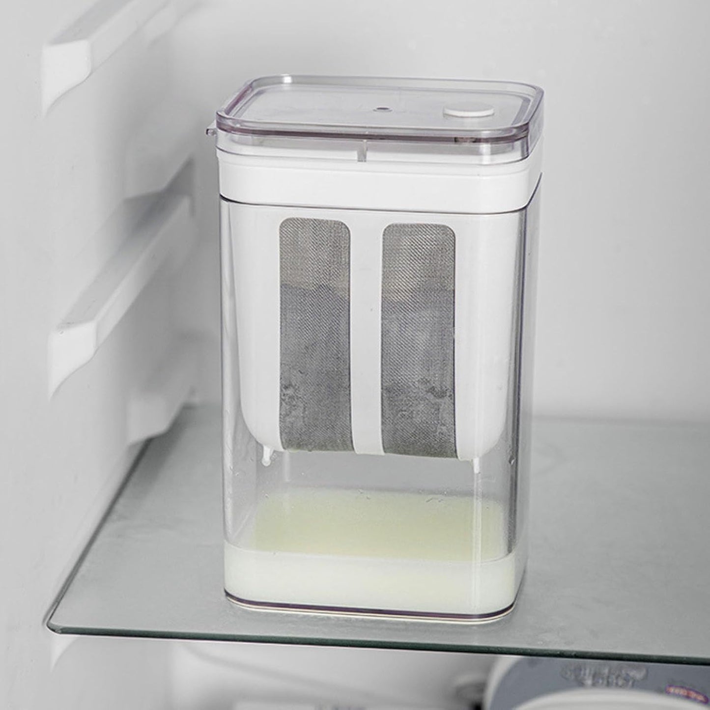 (Net) Stainless Steel Fine Mesh Yogurt Filter With Lid