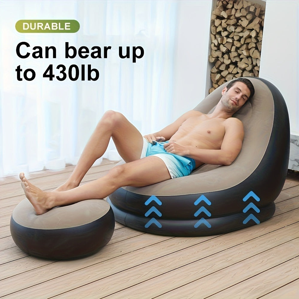 (Net) Portable Fast Inflatable Sofa Chair With Foot Stool Lebanon