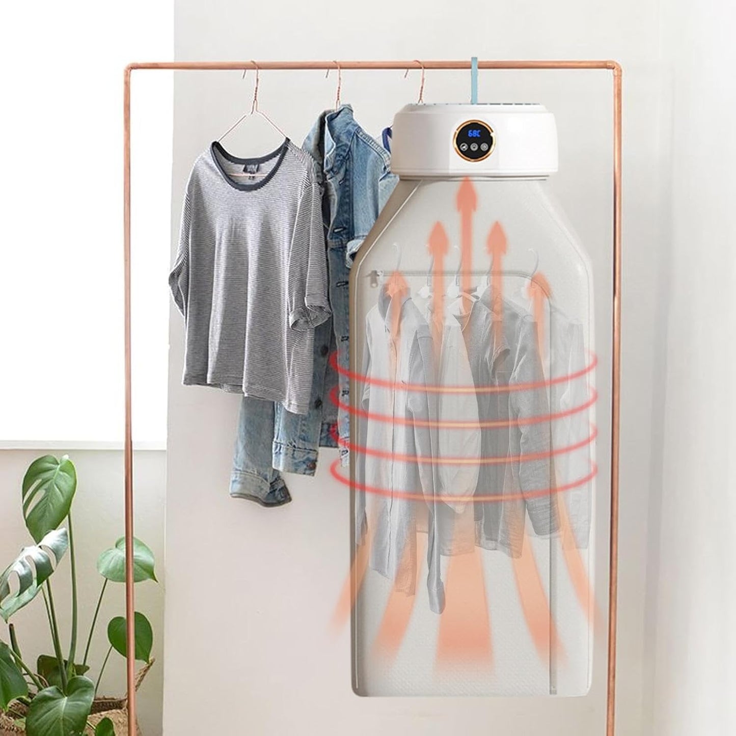 (Net) Electric Clothes Dryer Heater Compact Portable Foldable Machine/KZ-112