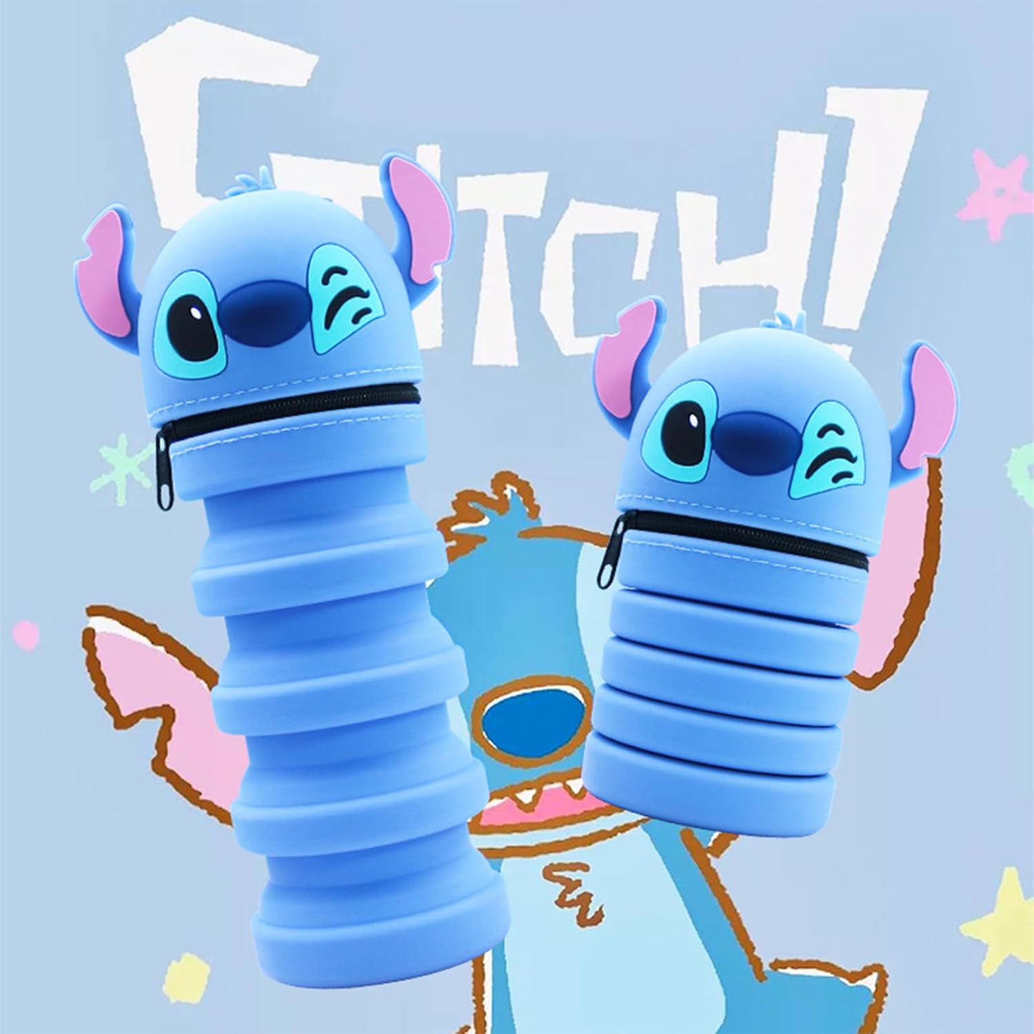 Stitch Silicone Pencil Case With Cresko Closure Lebanon