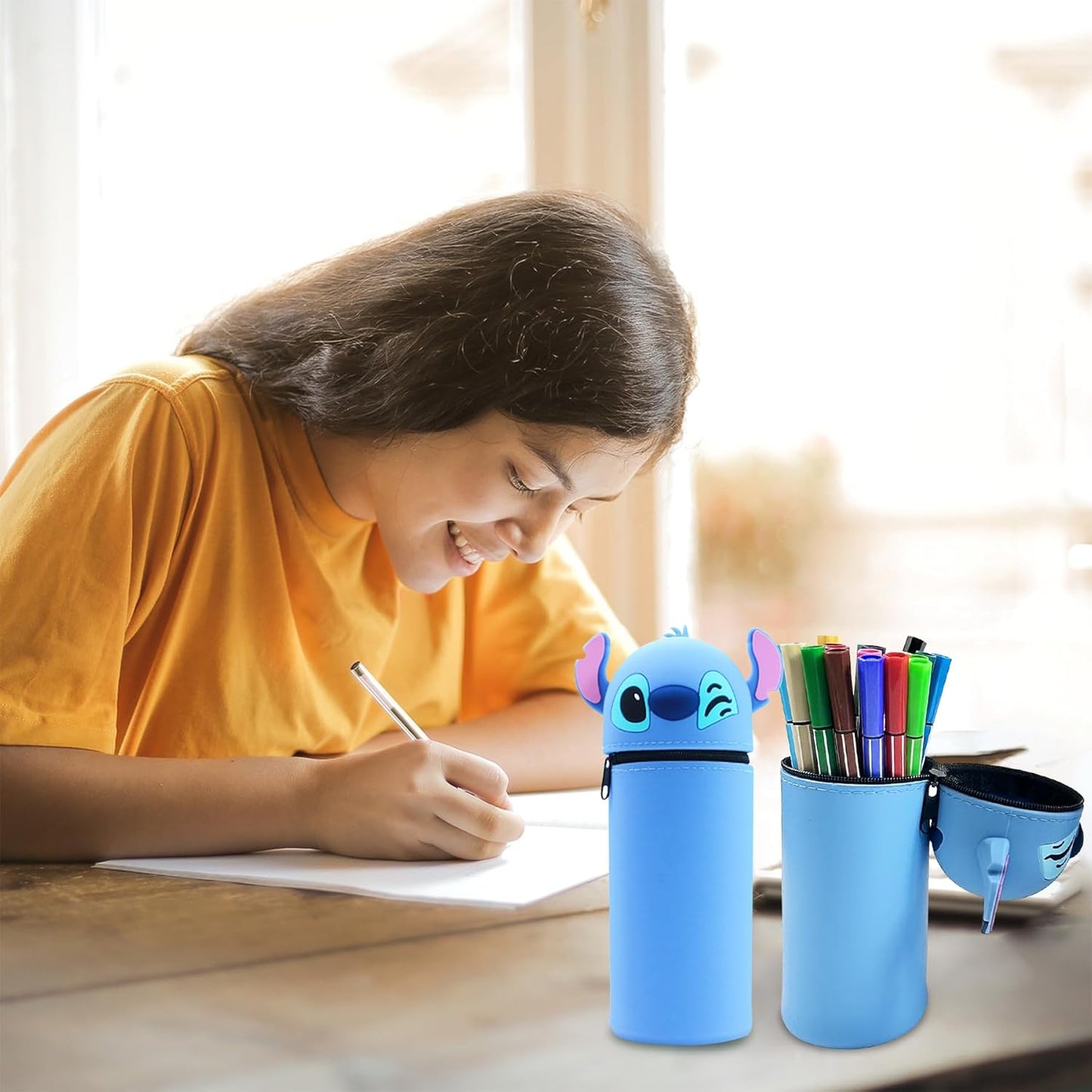 Stitch Silicone Pencil Case With Cresko Closure Lebanon