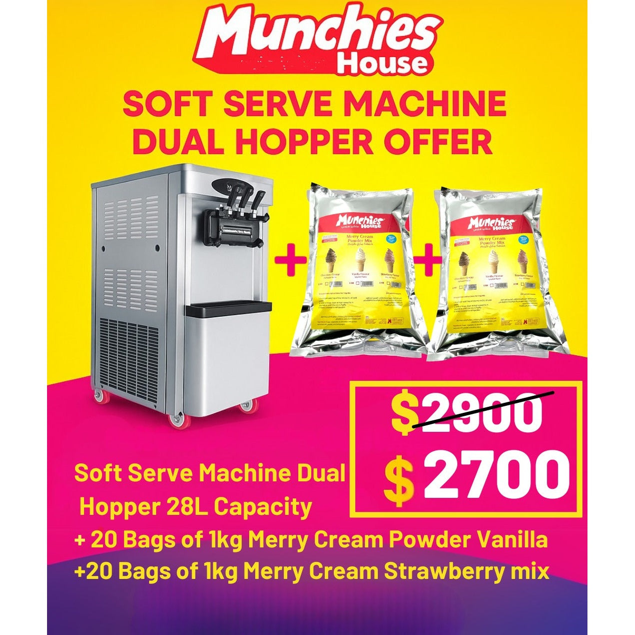 Soft Serve Machine Dual Hopper Offer