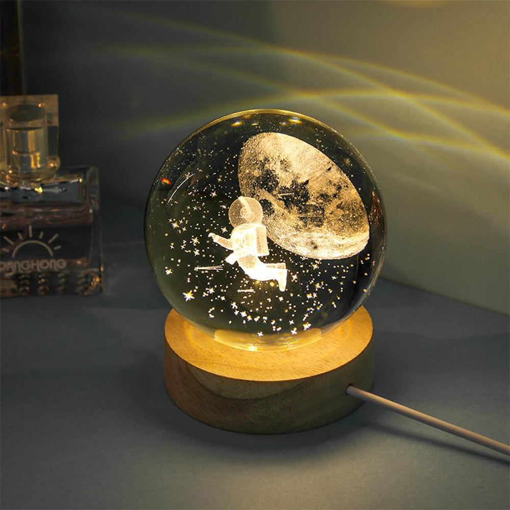 Glowing Crystal Ball Shaped Small Luminous Table Small Figurine Glass (8cm) Lebanon