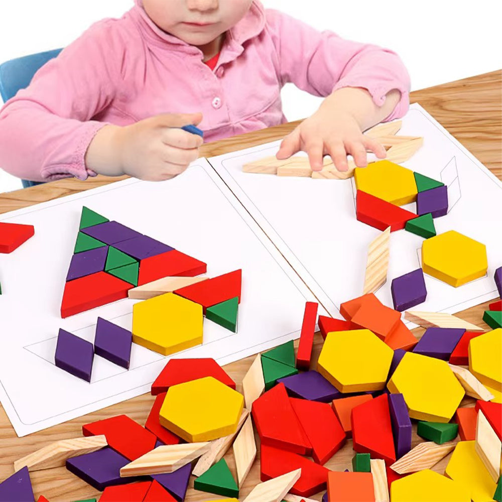 Wooden Puzzle Blocks Jigsaw 125 Pcs