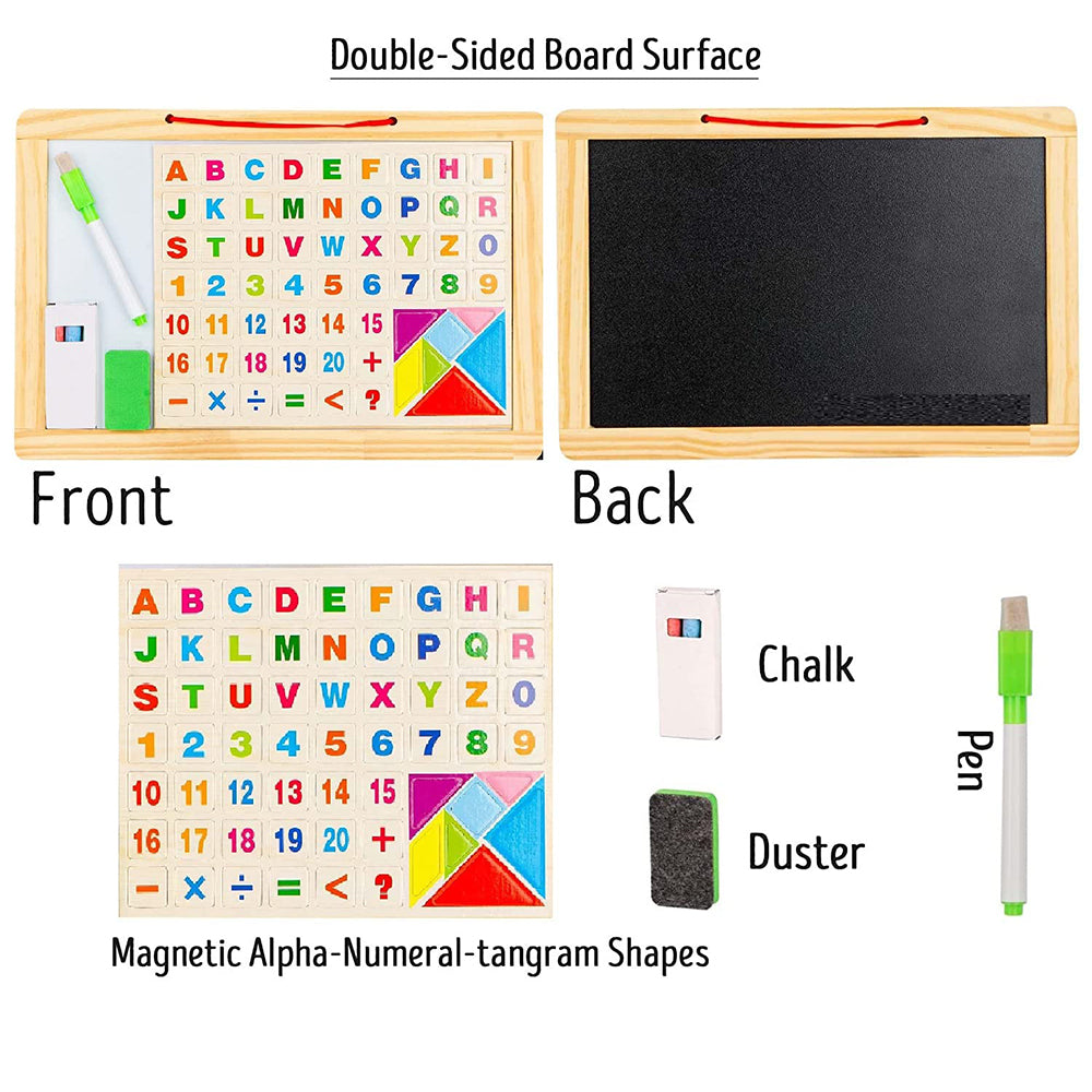 Magnetic Double Sided Wooden Board Alphabets Numbers & Arithmetic Symbols Lebanon