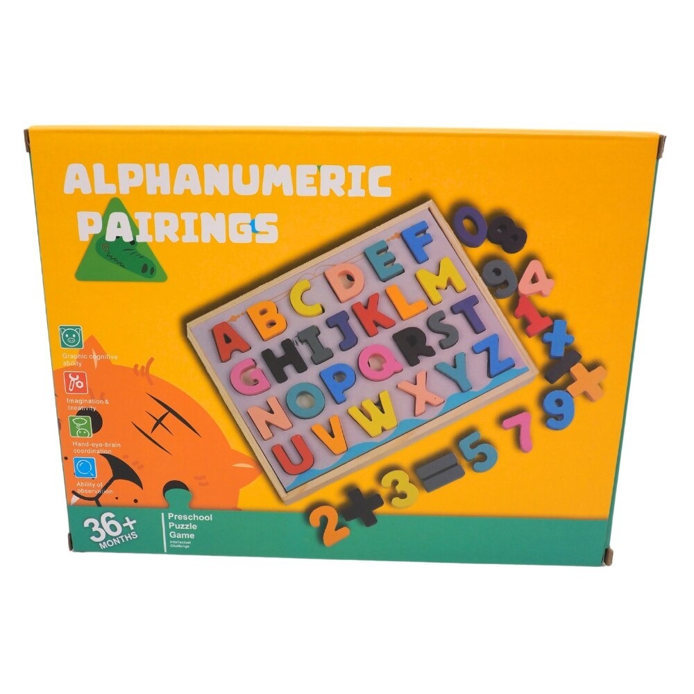 Alphabet And Number Educational Puzzle With Calculation Signs Lebanon